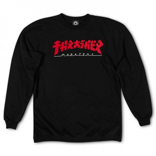 Crewneck Thrasher Godzilla black