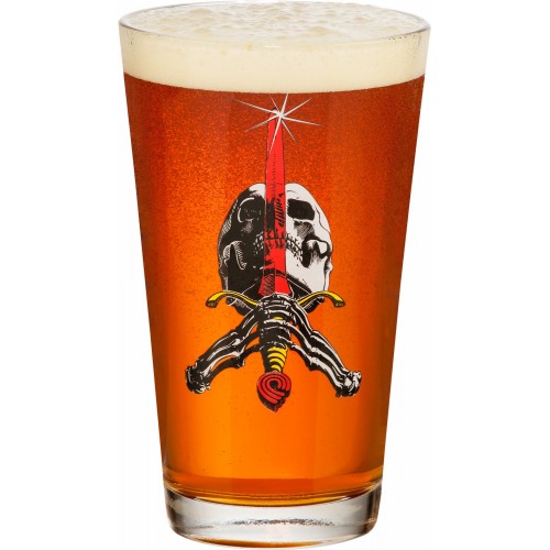 Powell Peralta Skull and Sword Pint Glass