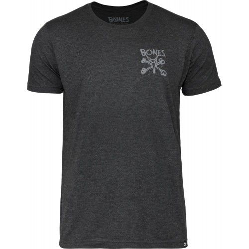 BONES WHEELS Tri Blend T-shirt Black