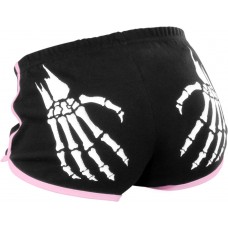 Rollerbones Woman's Booty Shorts Black/Pink