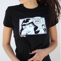 Girl T-Shirt Thrasher Boyfriend Black