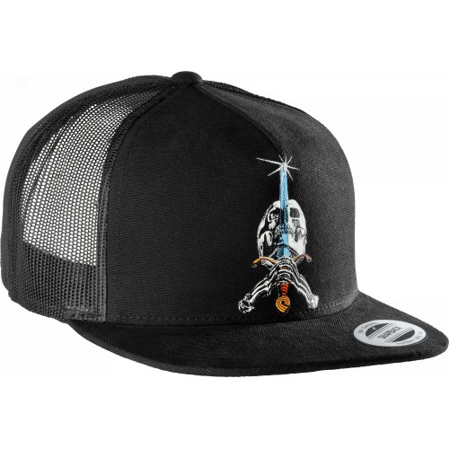 Powell Peralta Skull And Sword Trucker Cap - Black