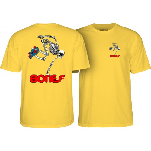 Powell Peralta Skate Skeleton T-shirt - Yellow
