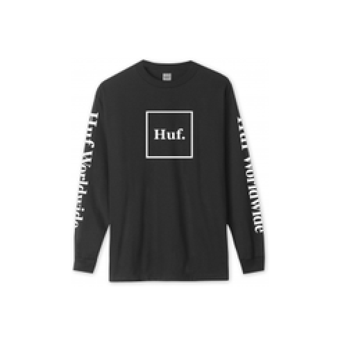 T-shirt HUF Essentials Domestic Longsleeve Black