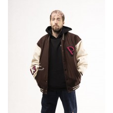 Preach Patched Varsity Jacket brown