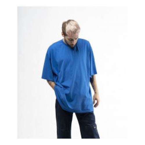 Preach Logo Wording Tee GOTS royal blue