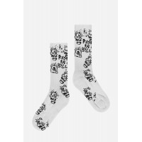 Wasted Paris Skull Hell All Over Socks bílé