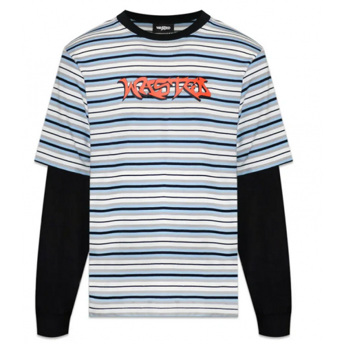T-shirt Wasted Paris T-Age Stripe Savage black / bowl blue