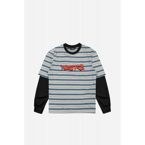 Wasted Paris T-Age Stripe Savage black / bowl blue