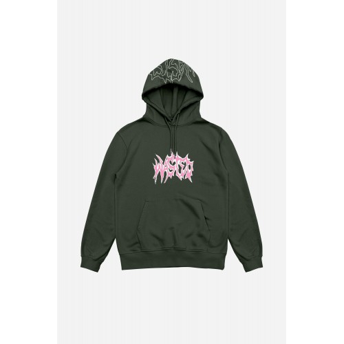 Wasted Paris Giant Monster Hoodie tmavě olivová
