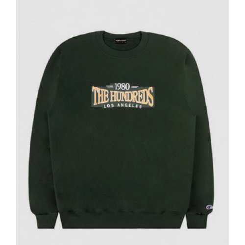 mikina The Hundreds All Star Crewneck tmavě zelená