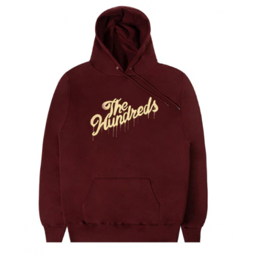 mikina The Hundreds Drip Slant vínová