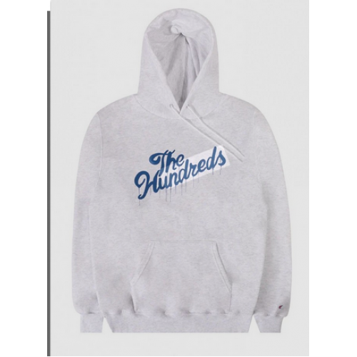 Hoodie The Hundreds Drip Slant silver grey