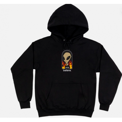Hoodie Thrasher x AWS BELIEVE Black