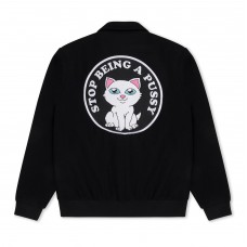 RIPNDIP Stop Being A Pussy Varsity Jacket černá