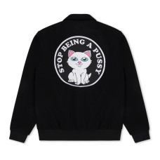 bunda RIPNDIP Stop Being A Pussy Varsity Jacket černá