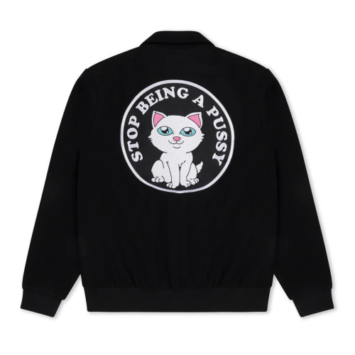 bunda RIPNDIP Stop Being A Pussy Varsity Jacket černá