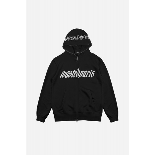 Wasted Paris Streak Full Zip Hoodie černá
