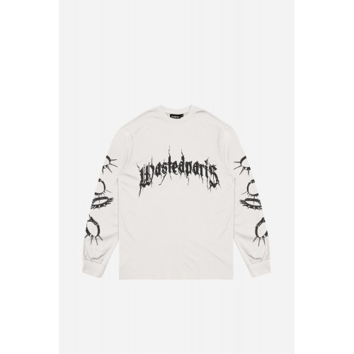 Wasted Paris Spike Longsleeve bílé