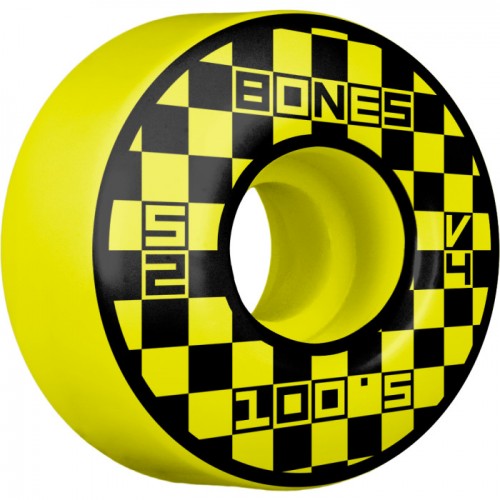 Wheels BONES 100's Block Party 52mm V4 Yellow