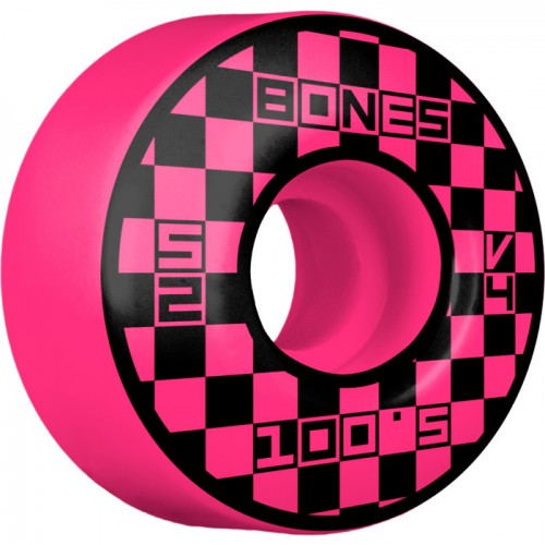 Kolečka BONES 100's Block Party 52mm V4 Pink