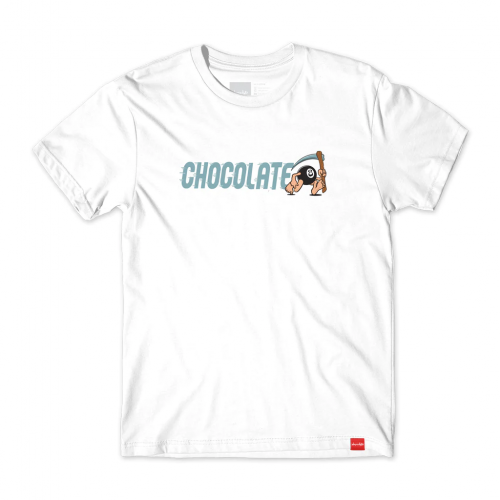 T-shirt Chocolate Eightballer White