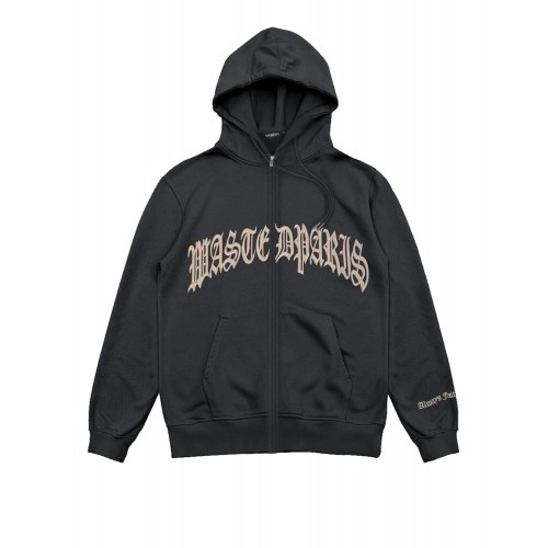 Hoodie Zip Wasted Paris Kingdom charcoal