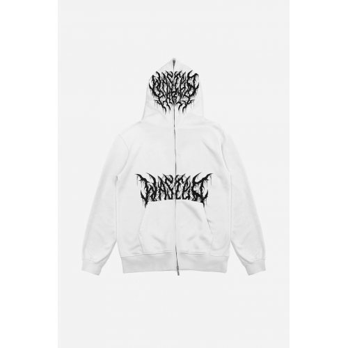 Full Zip Hoodie Wasted paris Blitz white