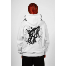 Full Zip Hoodie Wasted paris Blitz white