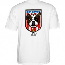 T-shirt Powell Peralta Hill Bulldog White