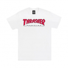 T-Shirt Thrasher Outlined White
