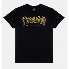 T-Shirt Thrasher Flame Black/Black