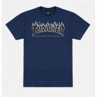 T-Shirt Thrasher Flame Navy/Black