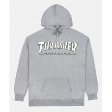 Hood Thrasher Outlined Grey/White