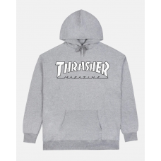 Hood Thrasher Outlined Grey/White