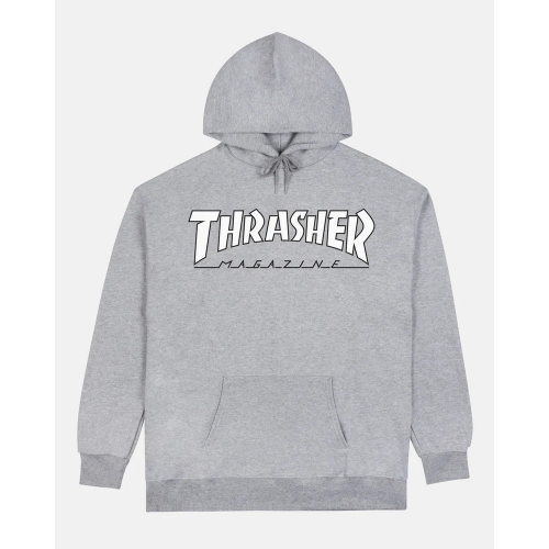 Mikina Thrasher Outlined Grey/White