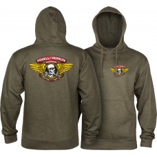 mikina Powell Peralta Winged Ripper armádní šedá Army Heather