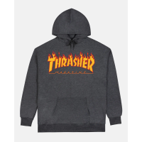 Thrasher Flame Hoody Dark Heather