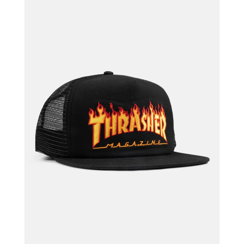 Kšiltovka Thrasher Flame Mesh Black