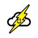 T-Shirt Thank you Flash Cloud Black