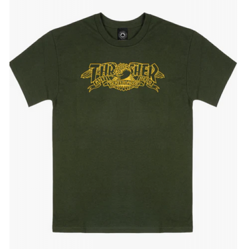 T-Shirt Thrasher x Antihero Mag Banner Green
