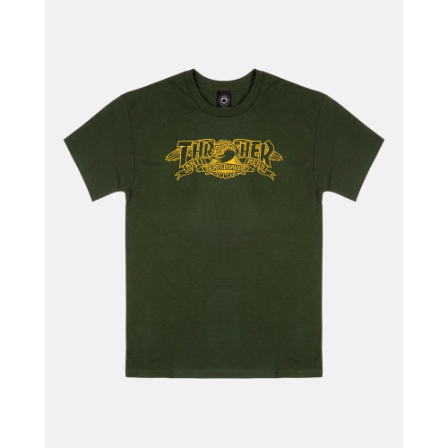 T-Shirt Thrasher x Antihero Mag Banner Green