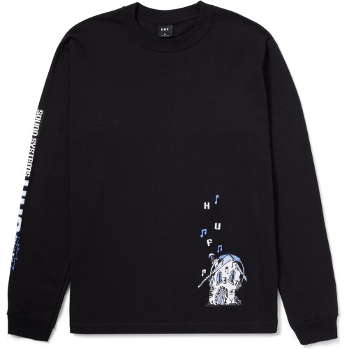 tričko HUF Sound system  Longsleeve černé