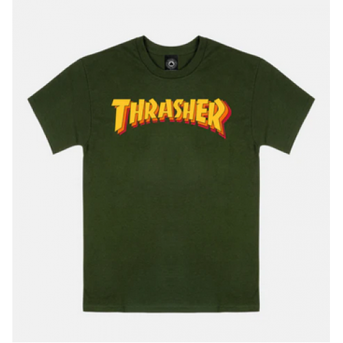 tričko Thrasher Stacked Forest Green zelené 
