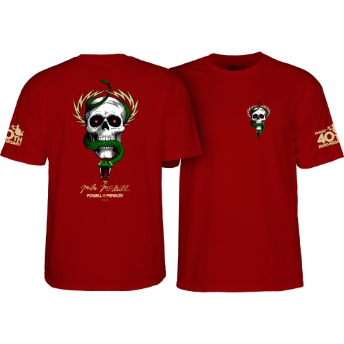 tričko Powell Peralta Mike McGill Skull & Snake 40th Anniversary - Granátová Garnet  