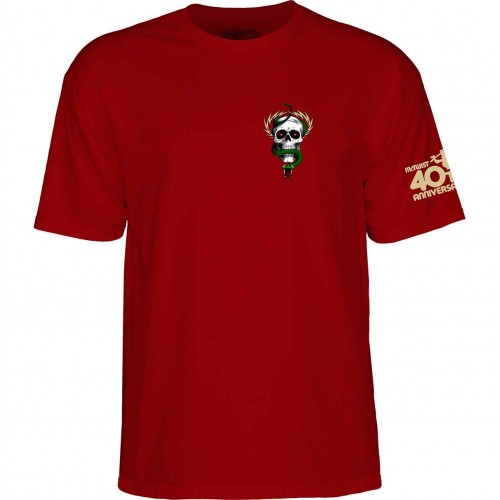 tričko Powell Peralta Mike McGill Skull & Snake 40th Anniversary - Granátová Garnet  
