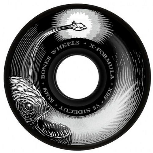 BONES WHEELS X-Formula Dark Waters 55mm V5 Sidecut 99A Blk 4PK