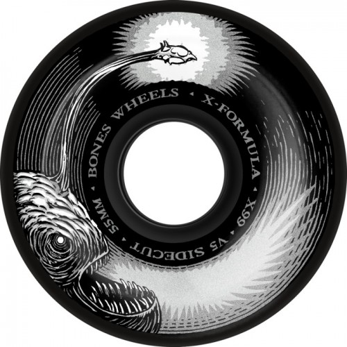 BONES WHEELS X-Formula Dark Waters 55mm V5 Sidecut 99A Blk 4PK