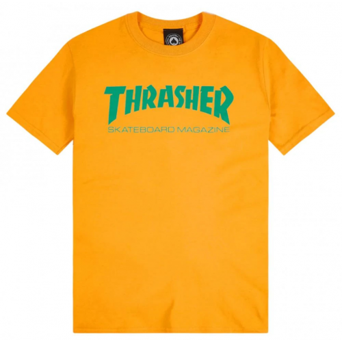 Triko Thrasher Skatemag Gold / Green