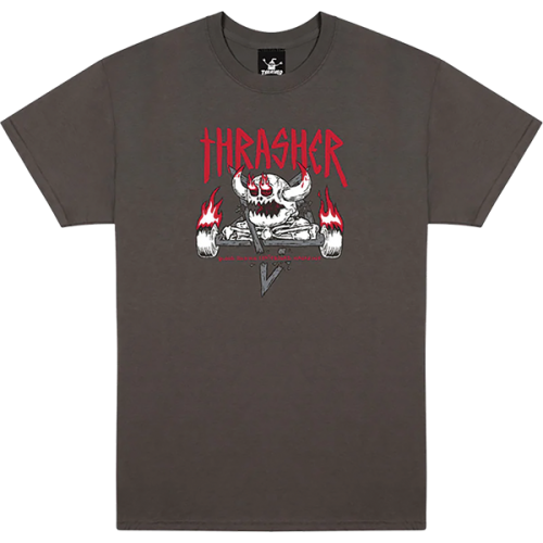 Thrasher x Toy Machine Monster Gram T-Shirt Charcoal